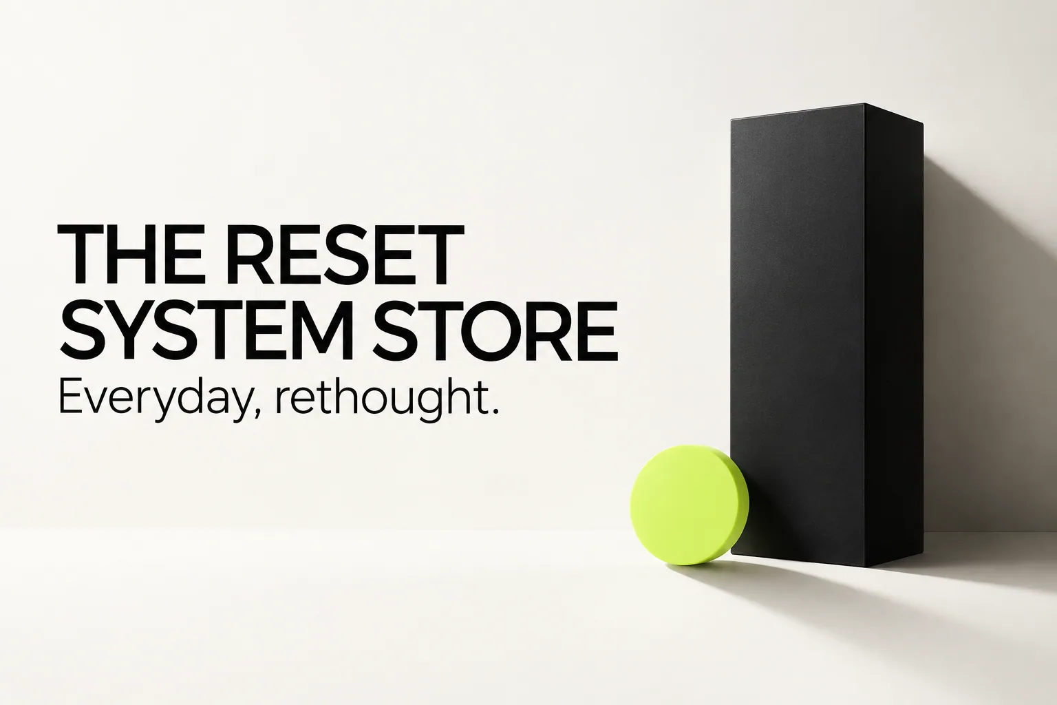 The Reset System Store brand composition